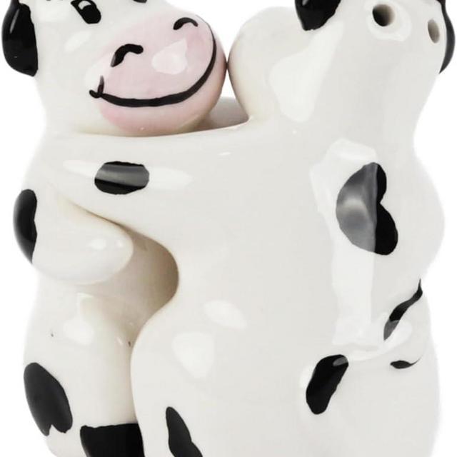 Servette Home Hugging Cows Salt and Pepper Shaker, SVSP0211CW