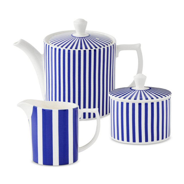 Spode Blue Italian Stecatto Tea Serving Set