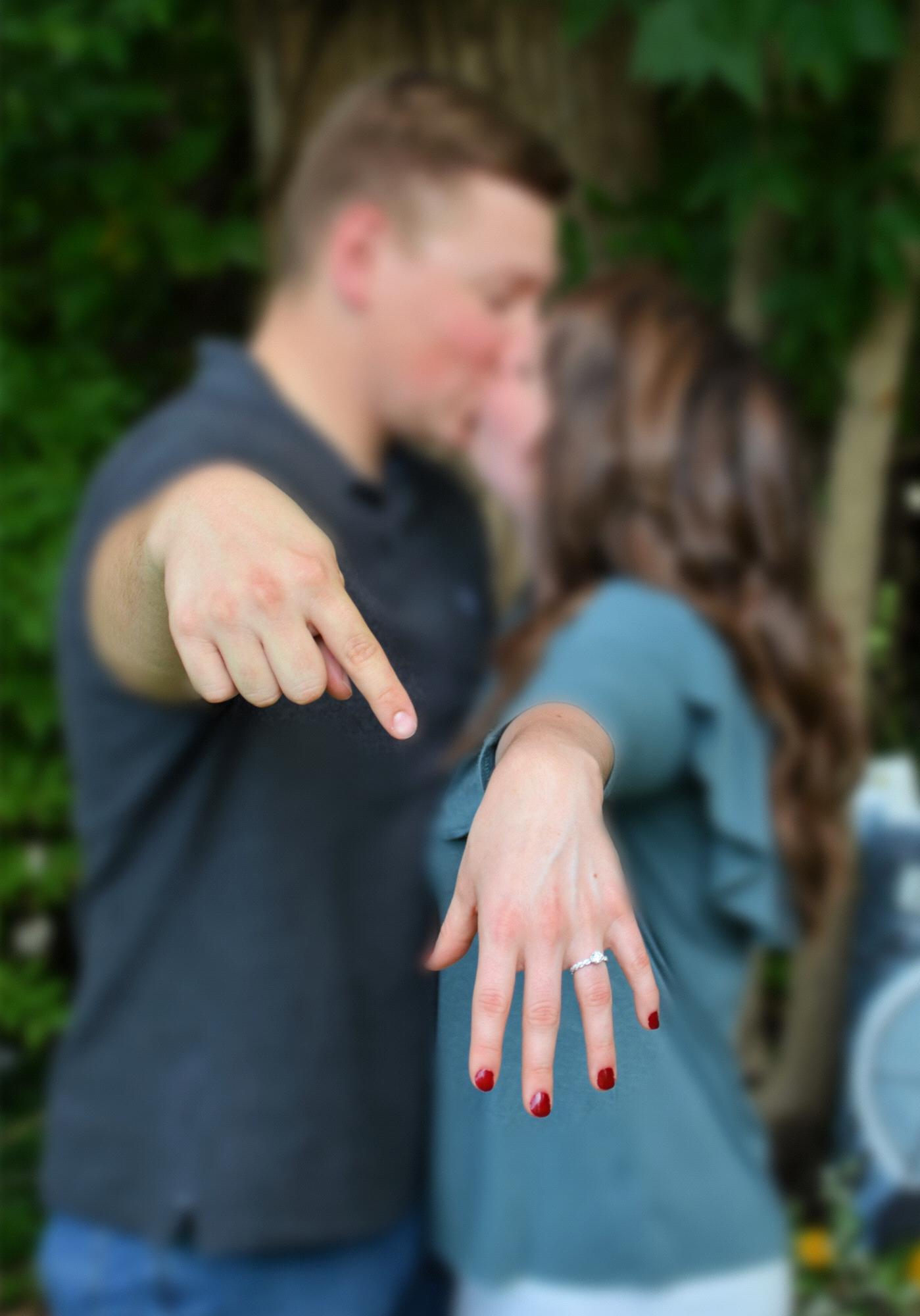 She said, “YES!!!”....so he put a ring on it