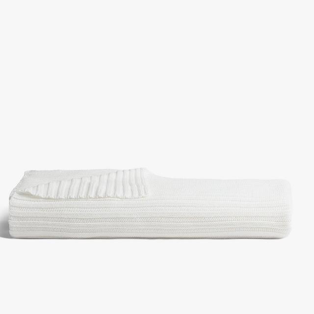Parachute Oversized Rib Knit Throw (Cream)