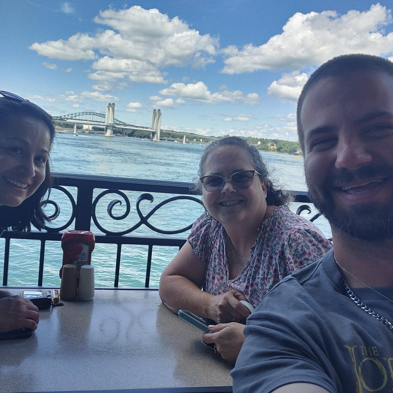 Aug. 12, 2022 - Shawn was invited for lunch on the Piscataqua River in Portsmouth, NH with Joe's mother Kathy and cousin Allison.