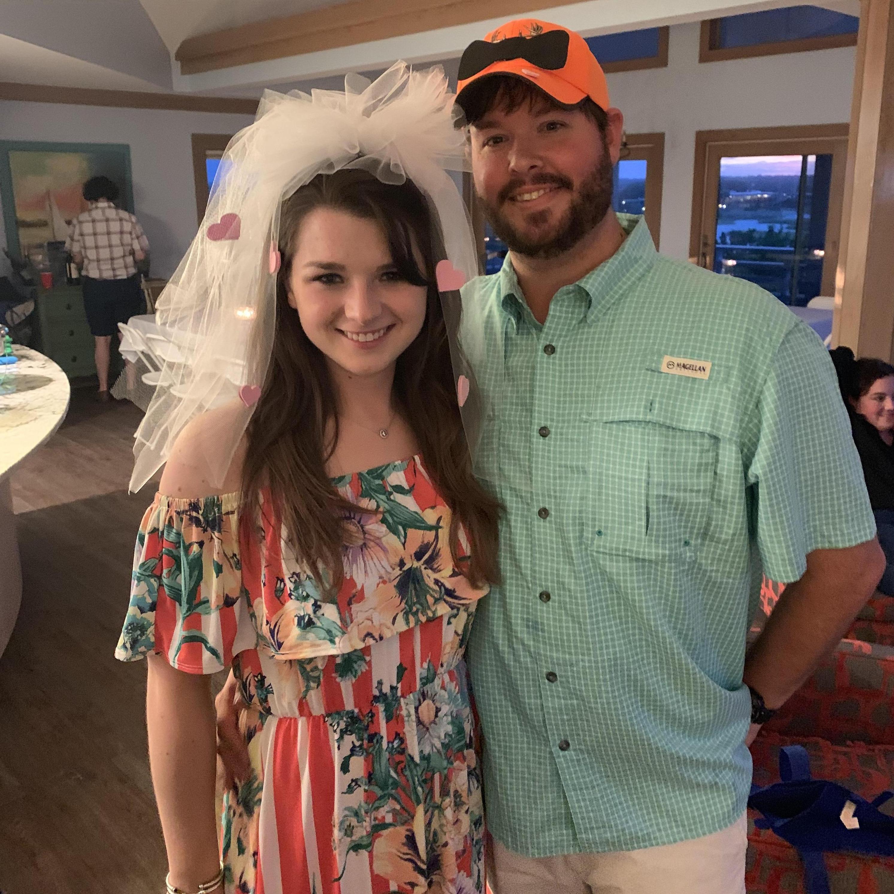 Labor Day tradition: bride and groom hats.