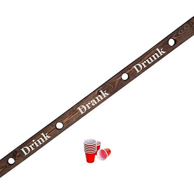 Drink, Drank, Drunk Ski | 4 Person Drinking Ski with Plastic Shot Glasses