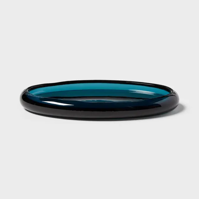 Colored Glass Bath Tray Blue - Threshold™