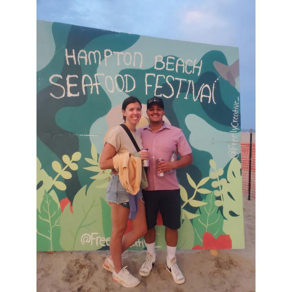 The Hampton Beach Seafood Fest was one of our first dates. We go back every year!