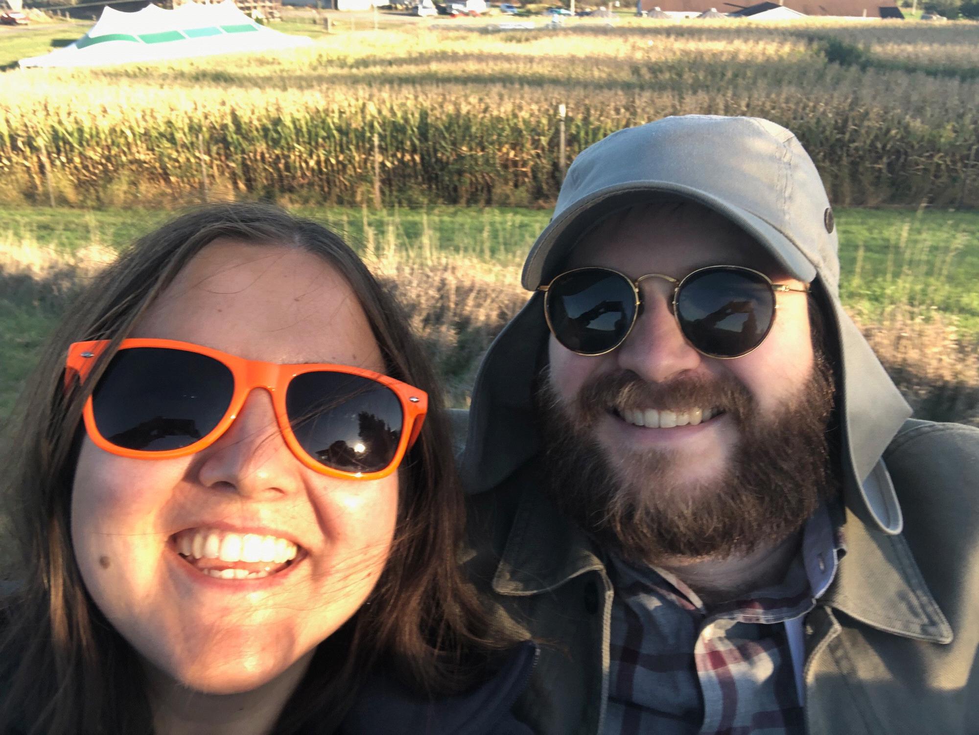 Corn Maze Champions! One hour to finish and another whole hour to find that last piece of the map