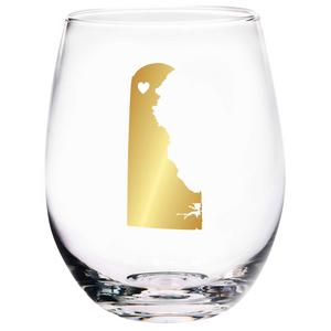 Home Essentials & Beyond Delaware State Stemless Wine Glass