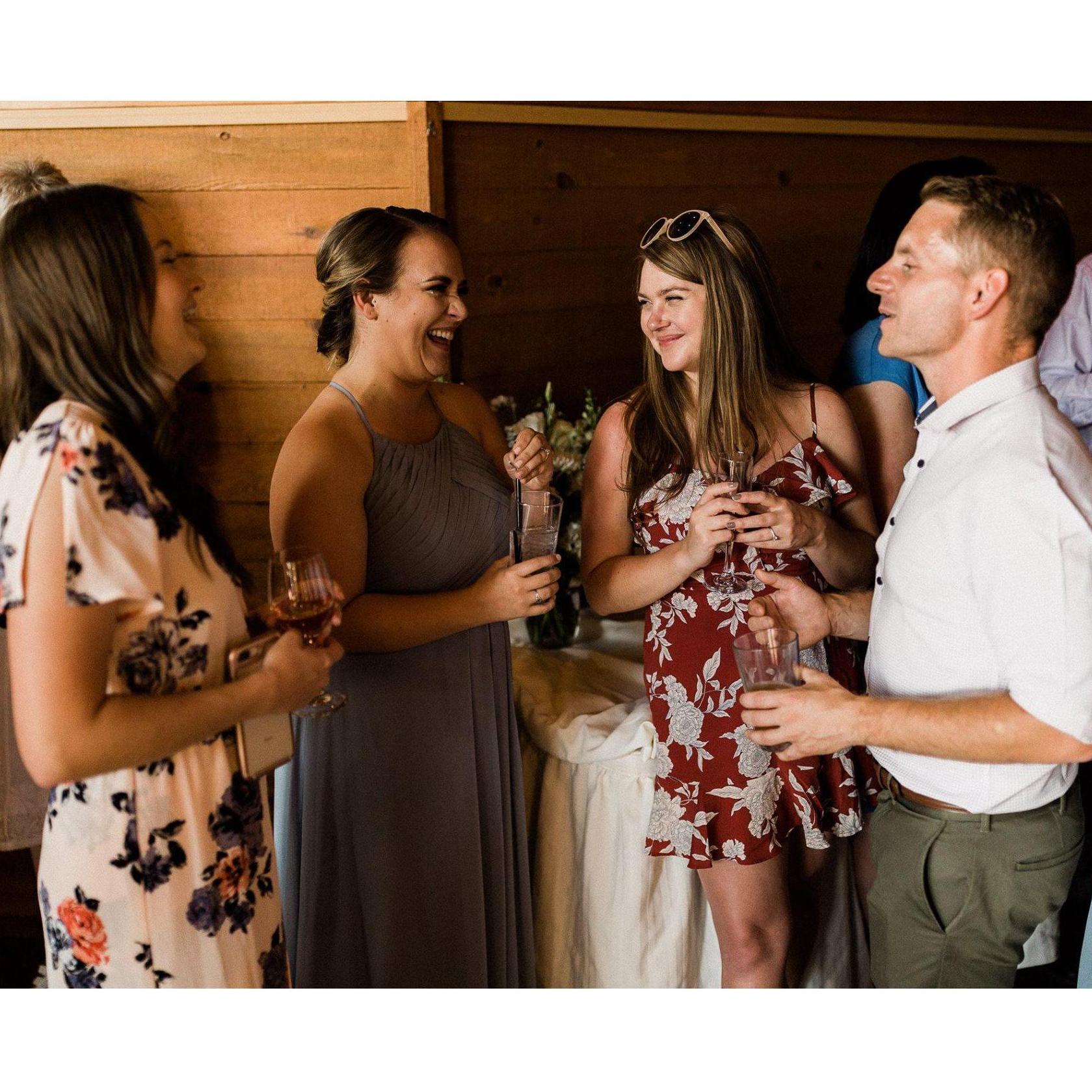 Enjoying a friend's wedding in Black Butte