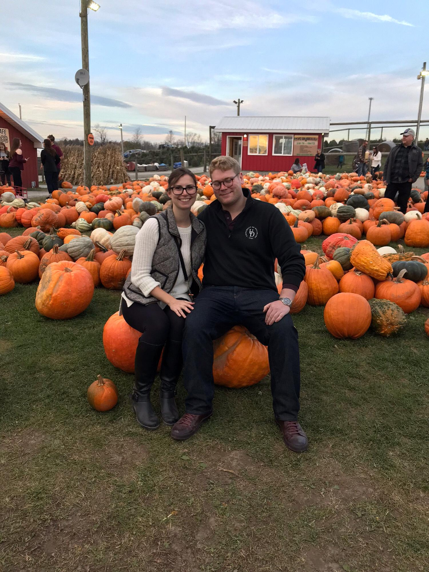 Pumpkin patch fun in Scranton, PA when Will came up to visit