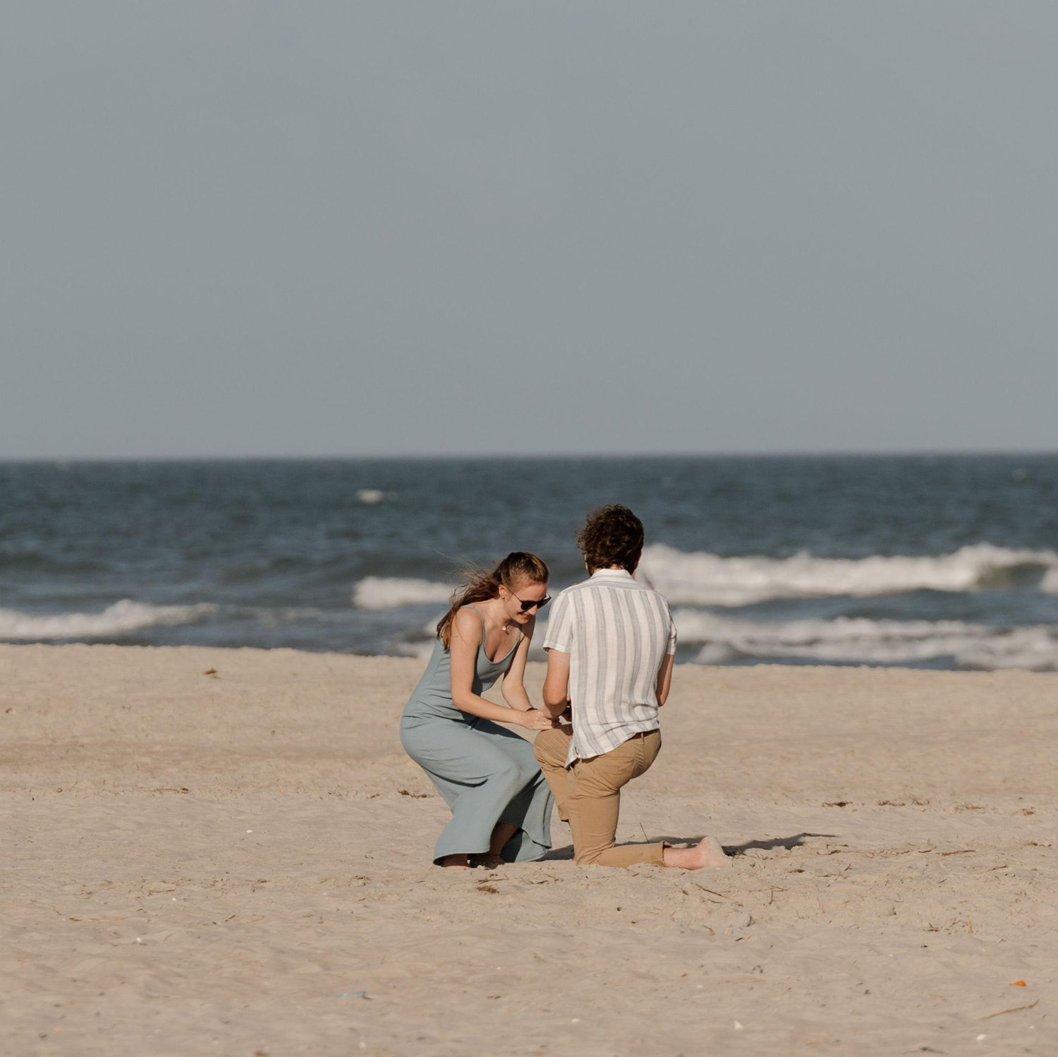 Kelsey Proposed on the beach at Emerald Isle, NC