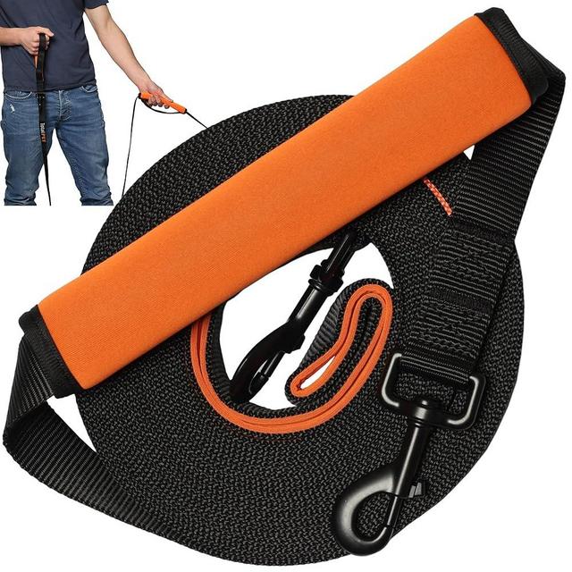 30ft Long Leash for Dogs - Long Line Dog Leash for Training Recall/Commands at Distance - Nylon, Heavy Duty - Ideal for Large & Small Breeds