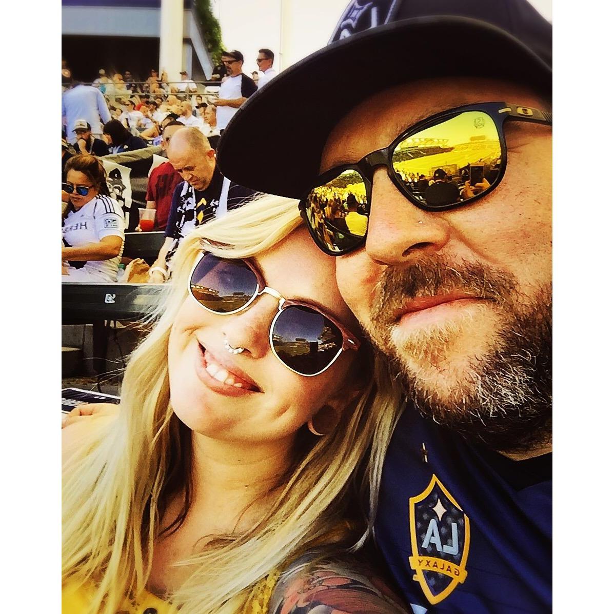 Courtney's first LA Galaxy game, he turned her into a fan that day!