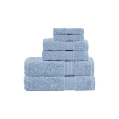 30"x54" 6pc Organic Cotton Towel Set Blue