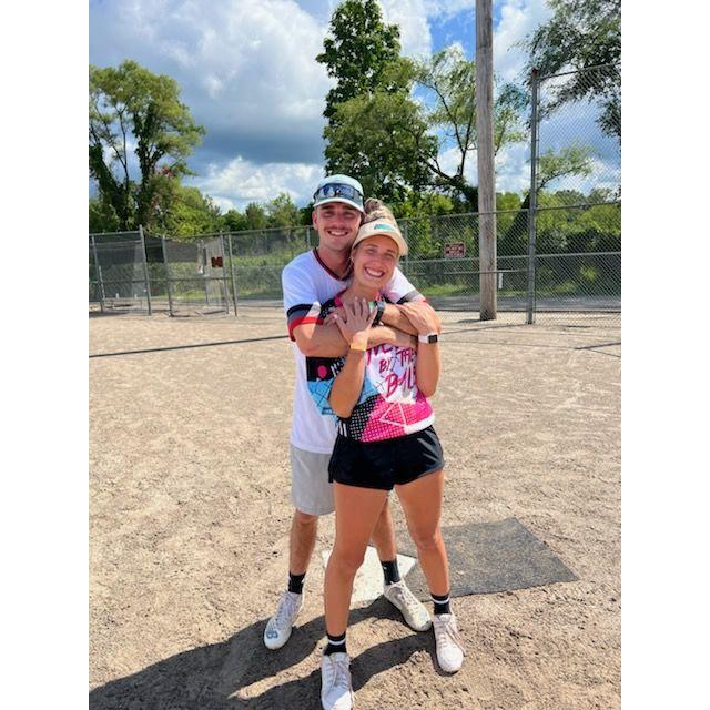 Softball and Baseball is how we met! it only seems fitting that we keep playing 😊