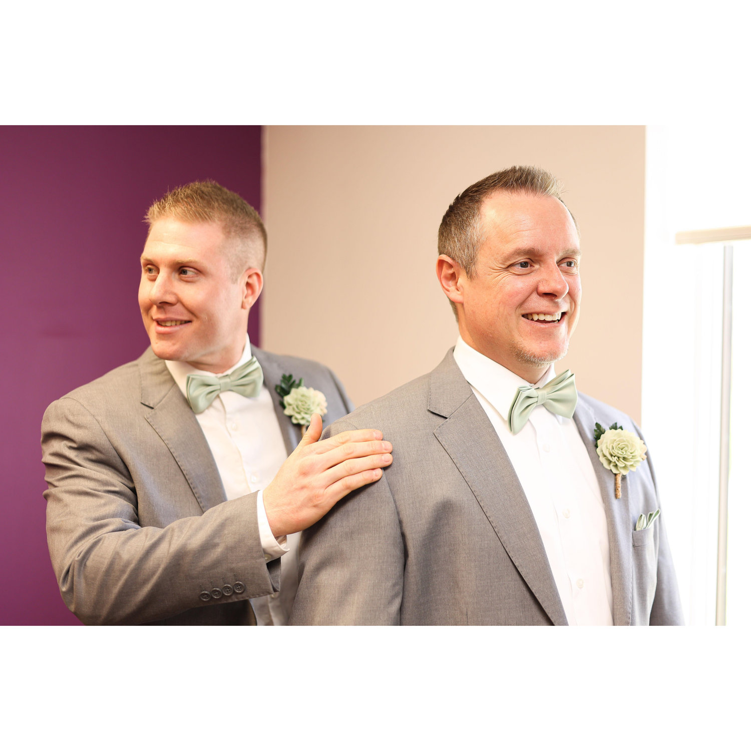 The man of the hour, and his best man!