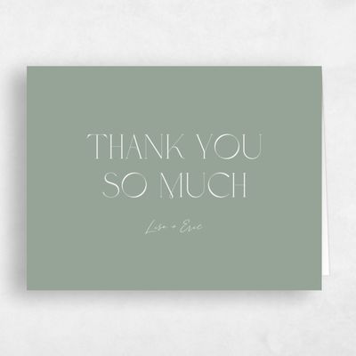 Sage, Green Wedding Thank You - Papyrus Landscape