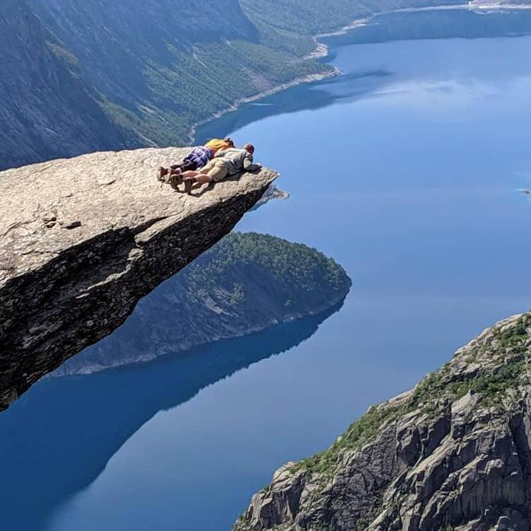 Payton initially planned to propose to me at Trolltunga. I'm glad he didn't, I may have fallen off!