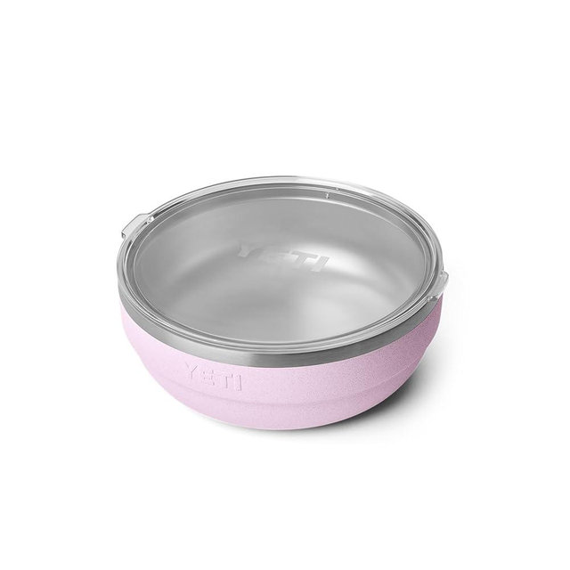 YETI Rambler Low Bowls, Vacuum Insulated, Stackable and Nestable Stainless Steel Bowl with Lid, 3.6 Quart, Cherry Blossom