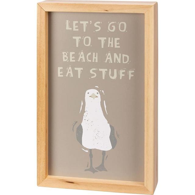 Primitives by Kathy Home Décor Sign - Seagull Design Let's Go to The Beach & Eat Stuff