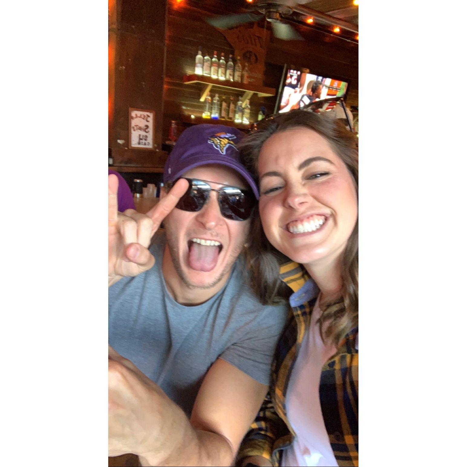 Hanging out before the Vikings-Packers season opener