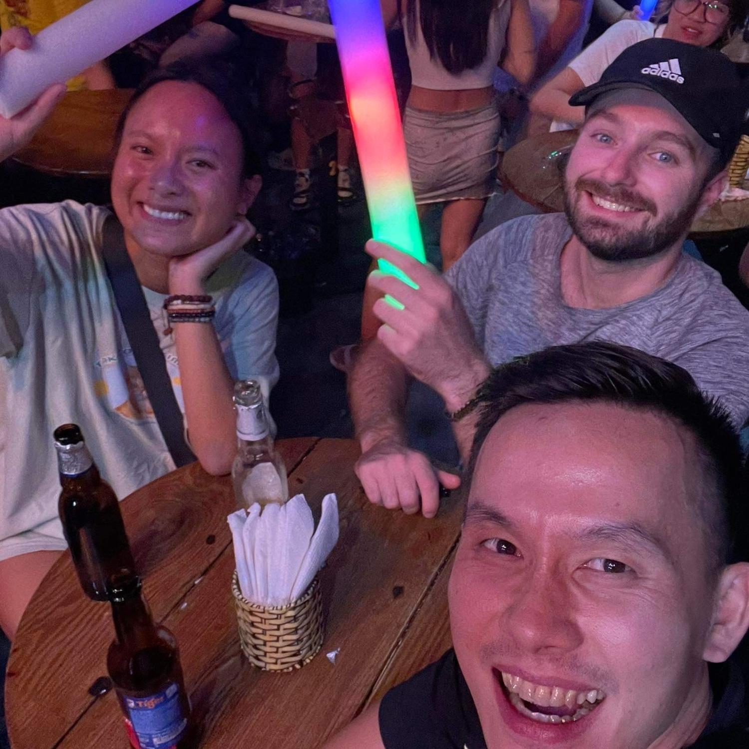 After we returned from Malaysia we met up with Ha and went to a music club