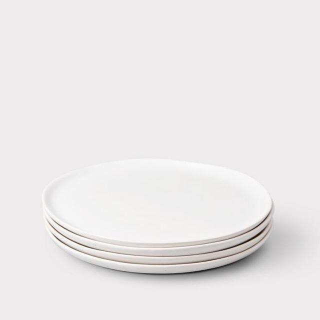 The Dinner Plates in Speckled White (set of 4)