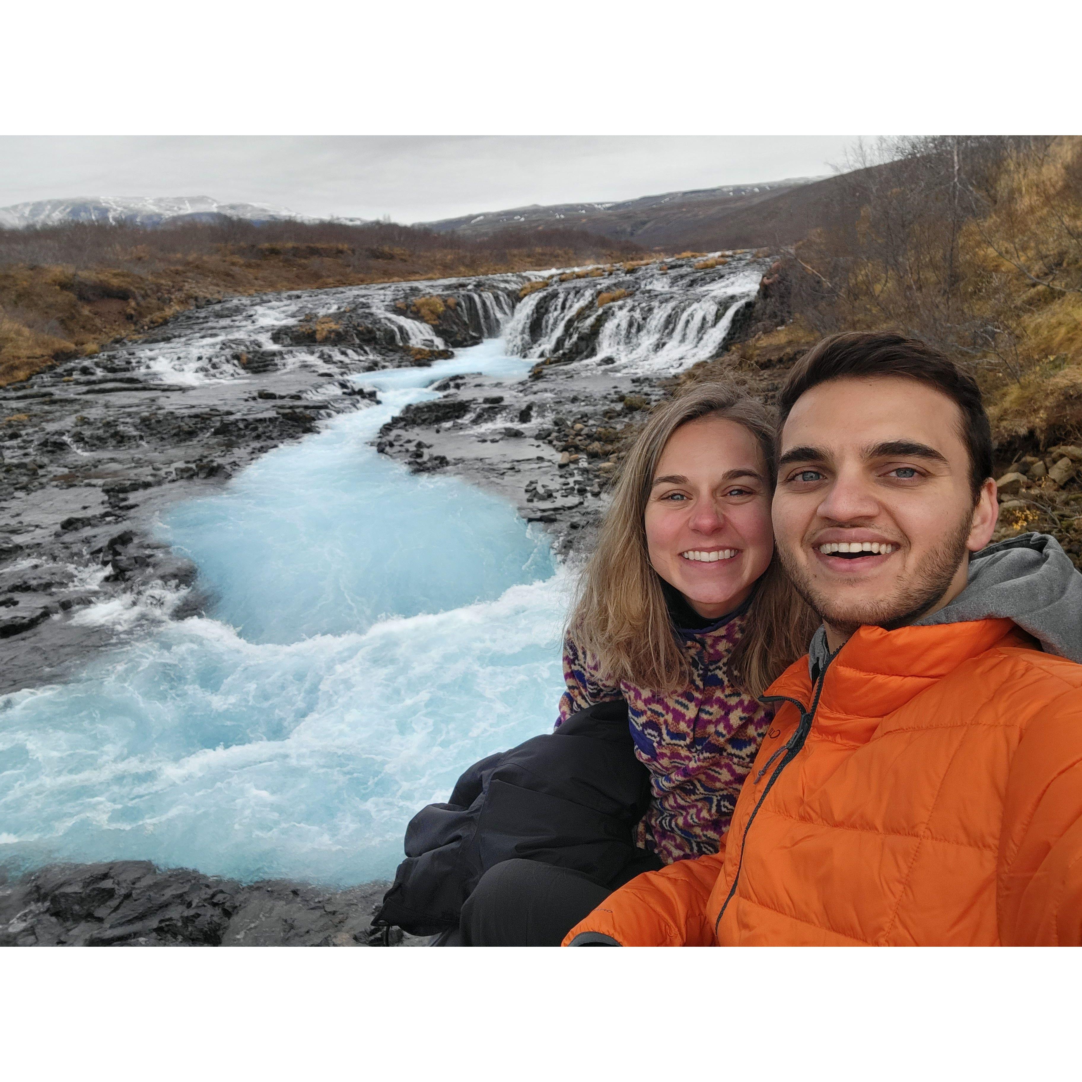 One of Will and Finley's favorite spots from their trip in Iceland - Brúarfoss.