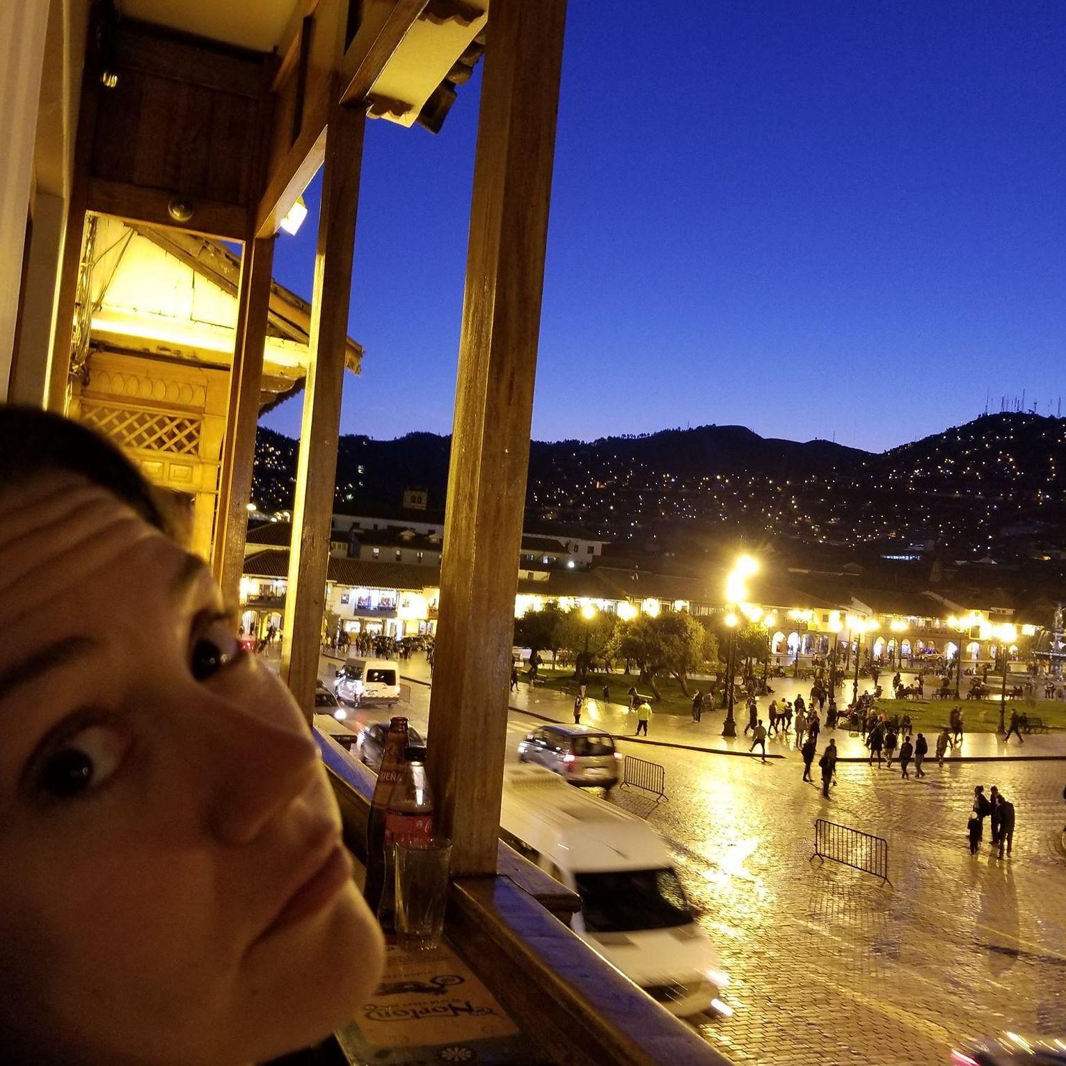 Beautiful Cusco not so beautiful face.