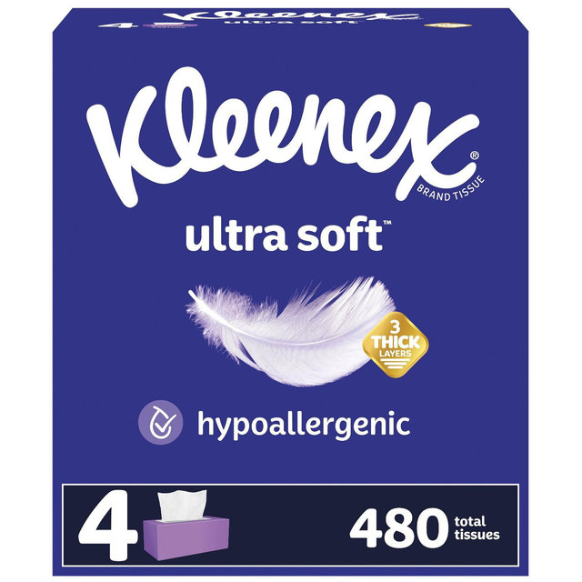 Kleenex Ultra Soft 3-Ply Facial Tissue - 4pk/120ct