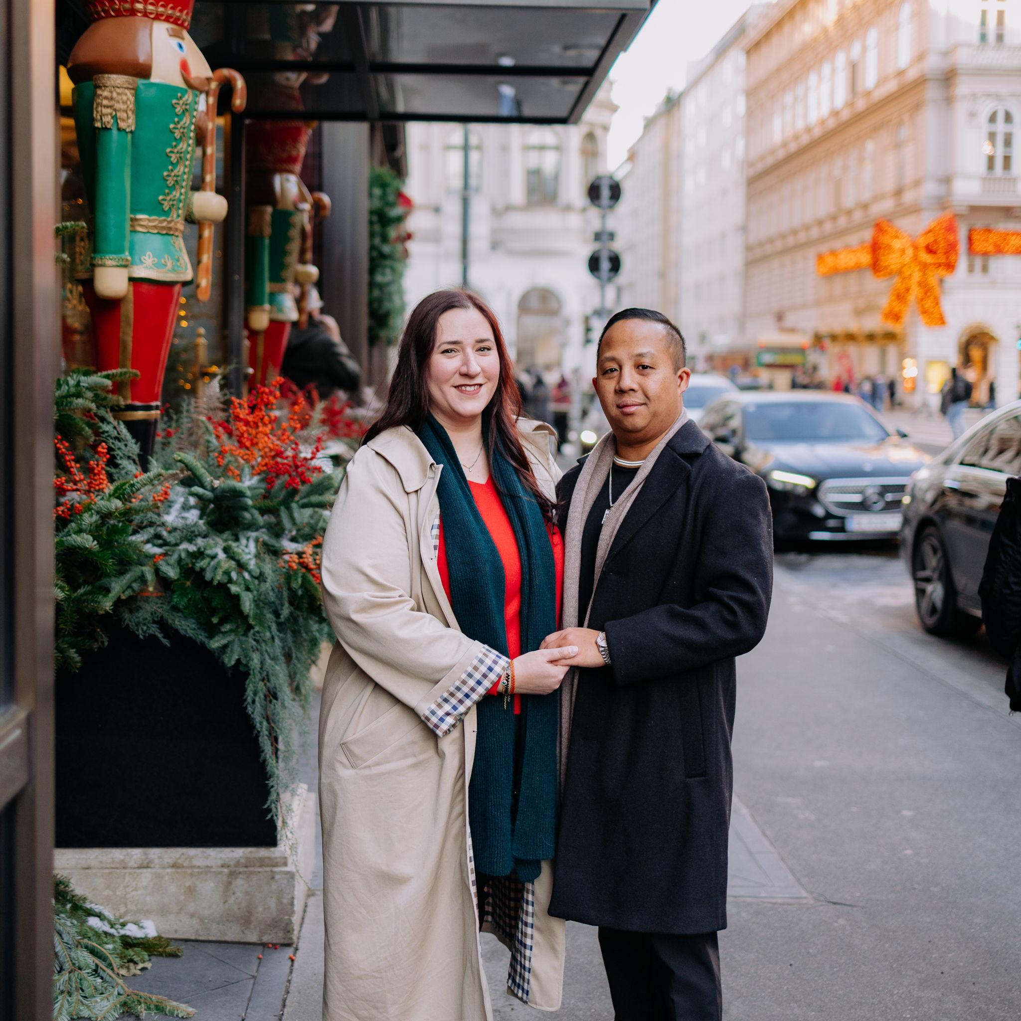 In front of Hotel Sacher with the Nut Crackers in Vienna - November, 2025