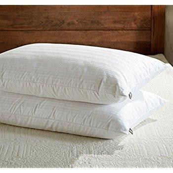 Puredown Goose Feather and Down Pillow, Standard Size Bed pillows, Set of 2