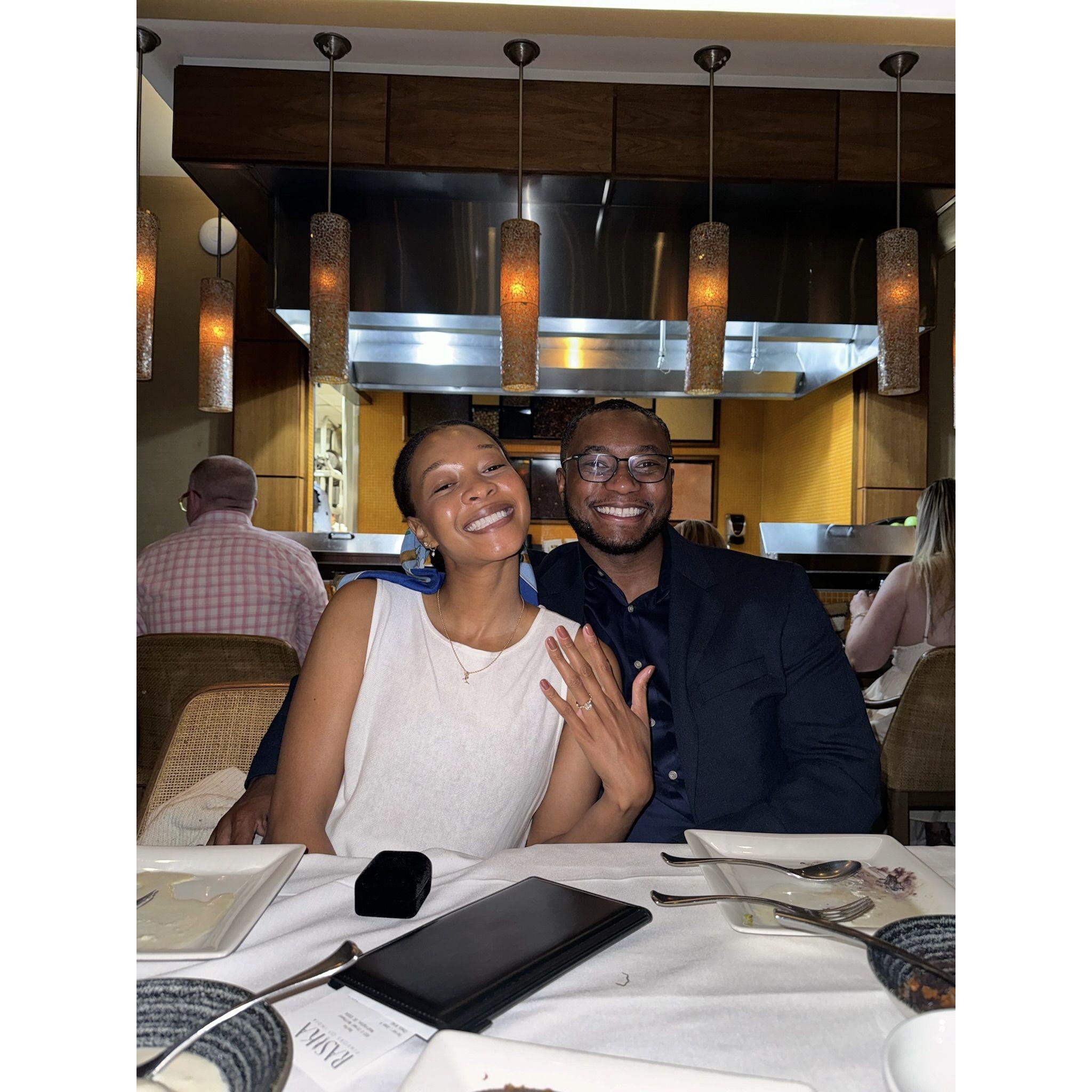 Surprise engagement dinner!