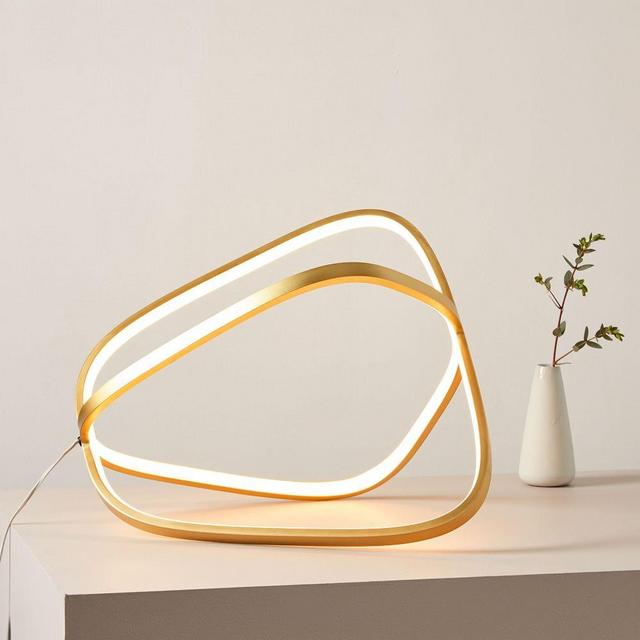 Revolve LED Table Lamp, Antique Brass