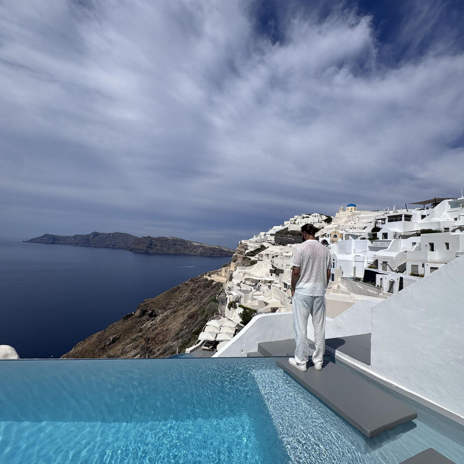 View from Oia hotel room and private pool