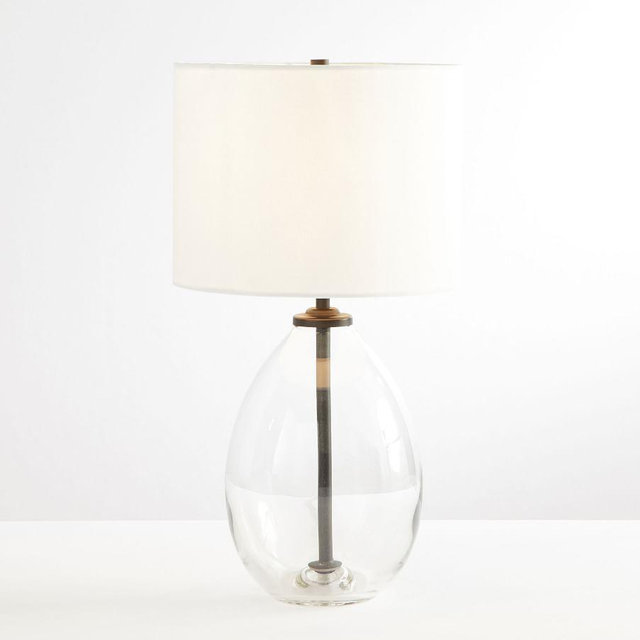 Bennett Recycled Glass Table Lamp, Bronze, Small