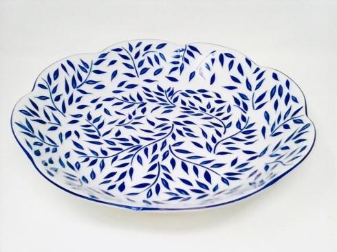 Royal Limoges Nymphea - Olivier blue Round deep platter