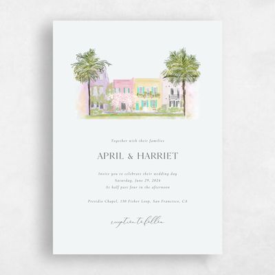 Blue Wedding Invitation - Ashbey Classic