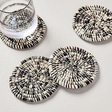 Natural Woven Coasters (Set of 4)