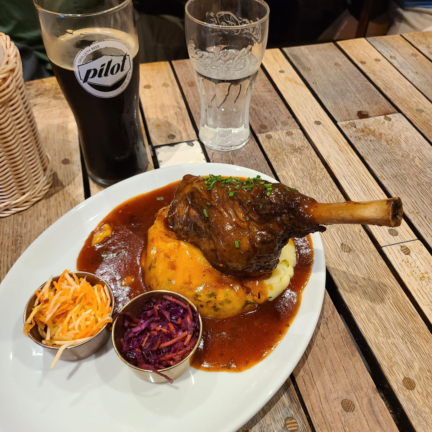 Makars Mash-Alex ordered the Lamb Shank