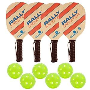 Pickleball Paddle | Rally Meister Beginner Pickle ball paddles and Pickleball sets by PickleballCentral | USAPA Approved | Lightweight and Durable | Comfort Cushion Grip | Great Fun For All Ages