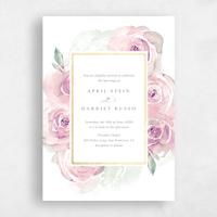 Pink Wedding Invitation - Roana Portrait Foil