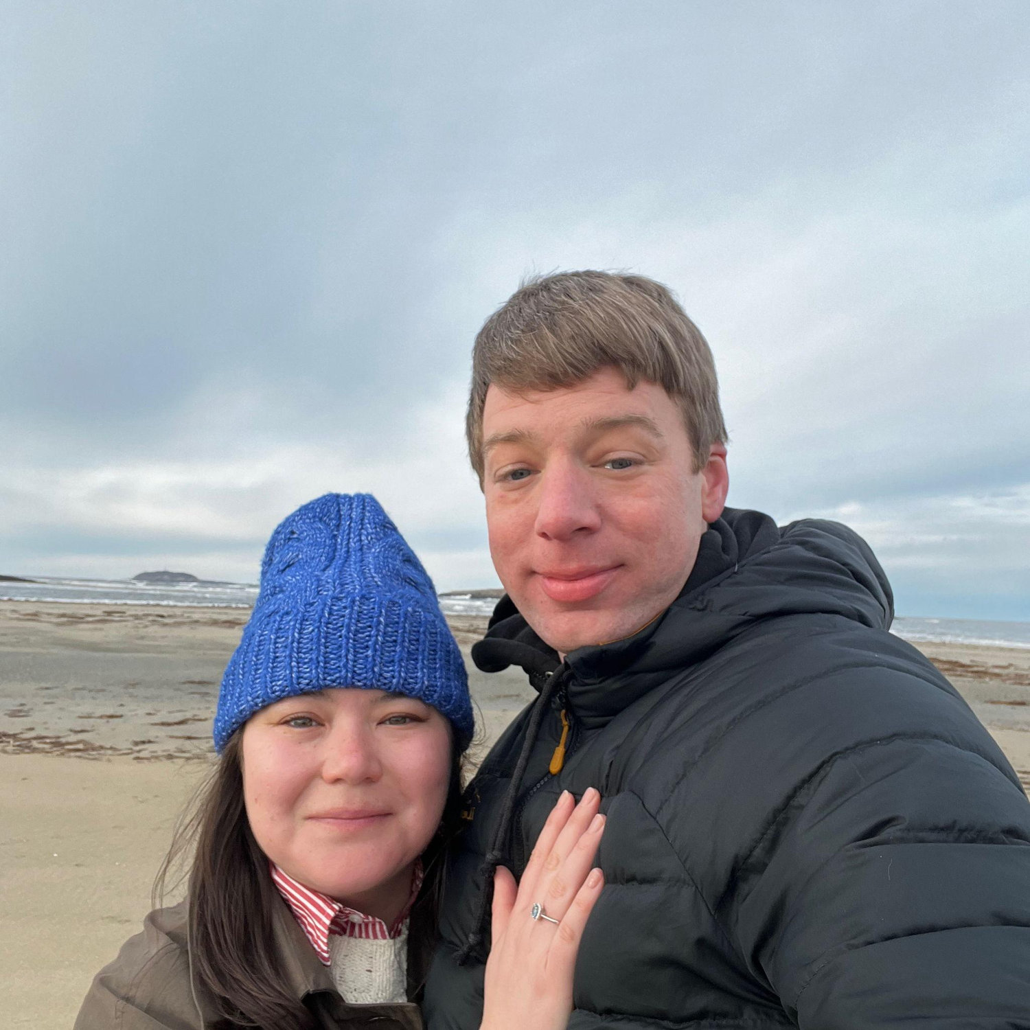 We got engaged at Popham Beach on March 26th, 2025.