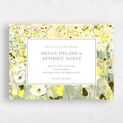 Laurel Green Wedding Invitation - Alta Landscape