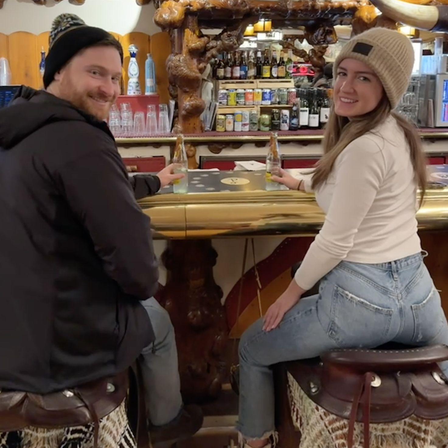 Rode the saddle barstools at the Million Dollar Cowboy bar
