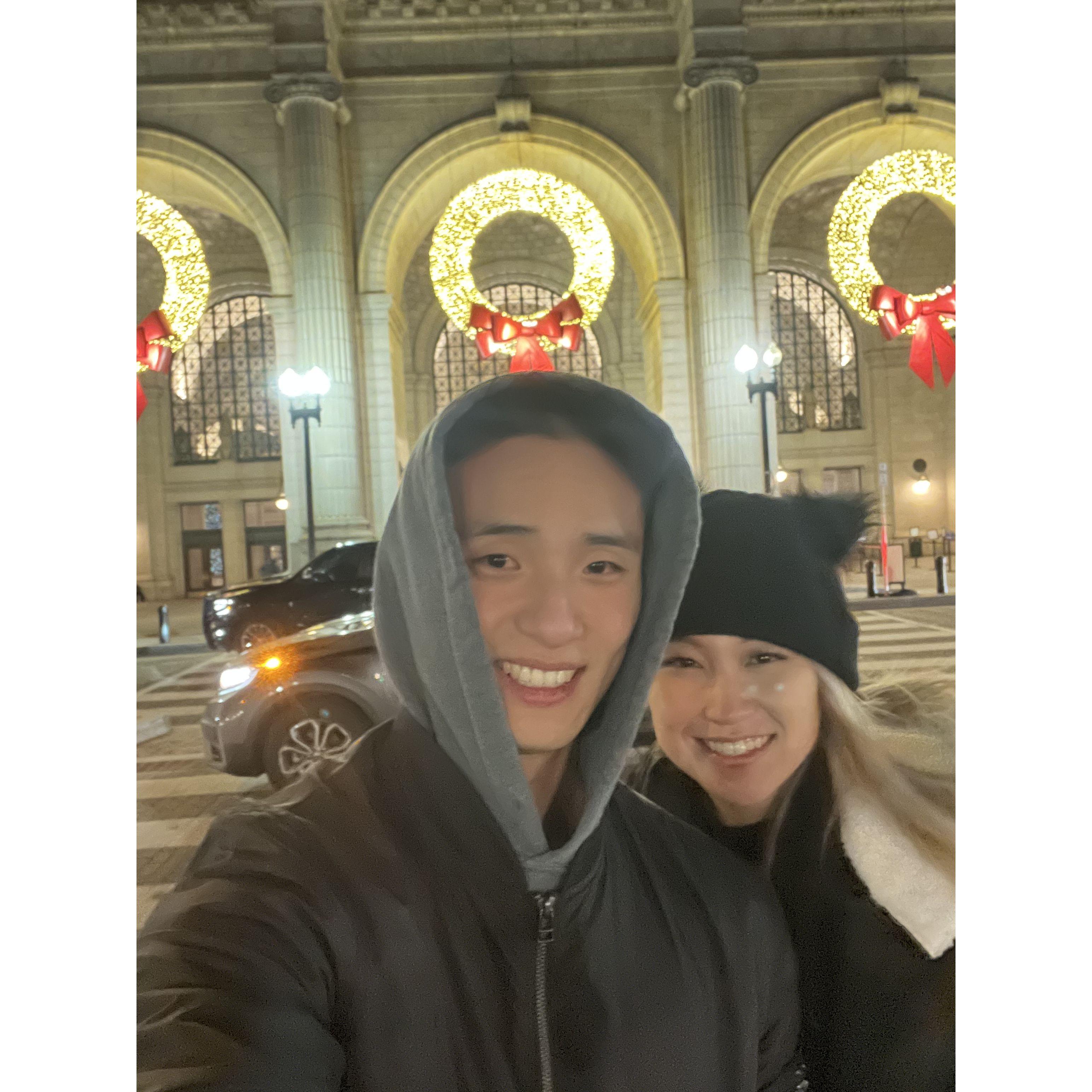 Union Station on Christmas.