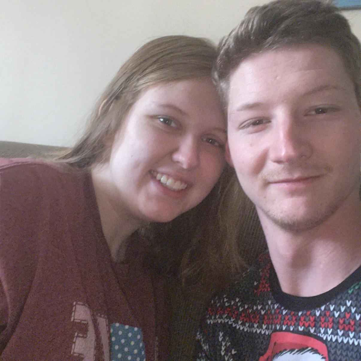 Christmas morning.... Rebecca was barely awake.