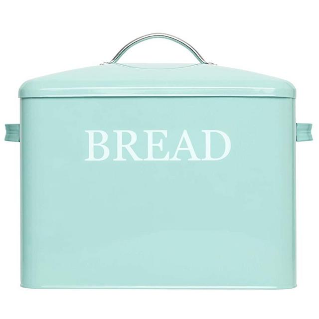 Extra Large Bread Box Teal - Bread Boxes For Kitchen Counter Holds 2+ Loaves For All Your Bread Storage - Bread Container Counter Organizer To Suit Farmhouse Kitchen Decor, Vintage Kitchen, Rustic