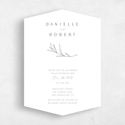 White Diamond Wedding Invitation - Avila Classic