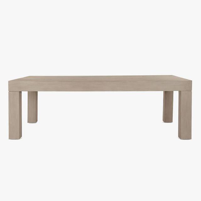 Thorton Teak 87" Rectangular Dining Table, Washed Brown