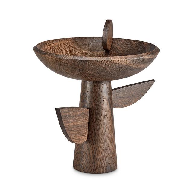 L'Objet Kelly Behun Brown Leaf Bowl on Stand